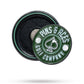 The Pop Out Medallion Ball Marker - Green by Pins and Aces features an ace of spades symbol, shown atop its magnetic black and green base—a stylish golf accessory for any player.