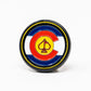 The Pop Out Medallion Ball Marker - Colorado by Pins and Aces features the state flag design with a spade symbol, set on white—a stylish magnetic golf ball marker perfect for any golfer.