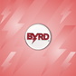 The Byrd, LLC BYRD BALL MARKERS feature a red BYRD logo with a lightning bolt as the Y on a white circle, centered on pink with lightning patterns—ideal as a magnetic golf accessory or unique ball marker.