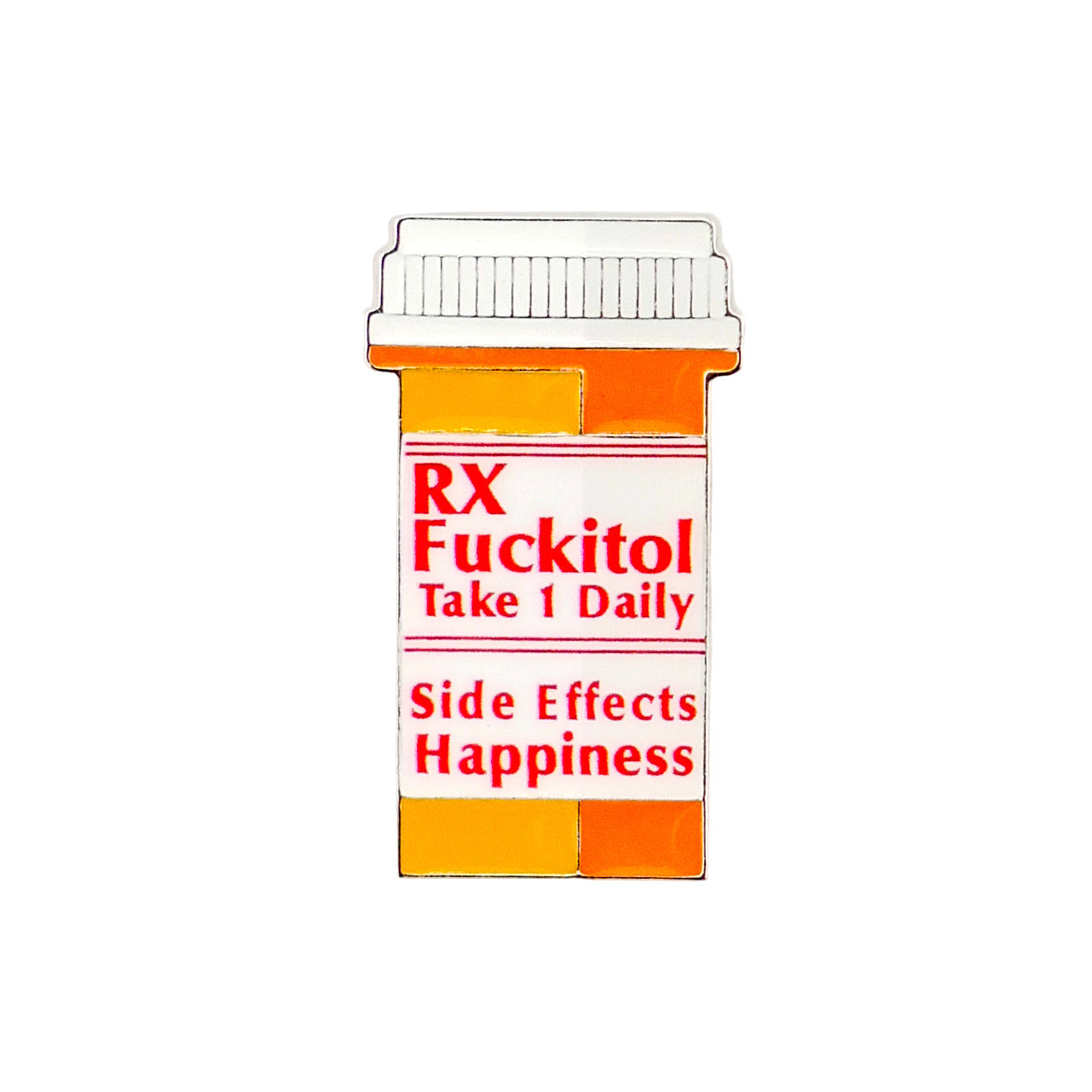Add humor to your golf game with RX Fuckitol by Ballmarkers from Logie Joes—a premium ball marker shaped like an orange prescription bottle labeled “Take 1 Daily.” Side Effects: Happiness. A hilarious must-have for funny golf accessory fans!.