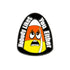 The Sad Candy Corn Ball Marker from Ballmarkers.com features a sad-faced candy corn at the center and "Nobody Likes You Either" text on a black background.