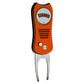 The MLB Switchfix Divot Tool with Ball Marker is an orange divot tool from MLB, featuring the San Francisco Giants logo, a metallic prong, textured grip, and a magnetic ball marker for convenience.