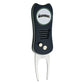 The MLB Switchfix Divot Tool with Ball Marker by MLB features a navy blue and silver design, Seattle Mariners logo on top, textured grip, magnetic ball marker, and two metal prongs at the bottom.