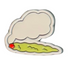 A cartoon-style Smoking Joint Ball Marker by Golf Gear Heaven features a lit green joint with rising smoke on a white background—great for fans of Tee Bumps or as a quirky addition to your golf game.