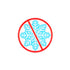 The Don’t be a Snowflake ball marker from Ballmarkers by Logie Joes features a blue snowflake in a red no-cold symbol on white—funny and perfect for golf accessories.
