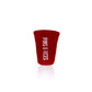 The Red Party Cup Ball Marker by Pins and Aces features "PINS & ACES" printed vertically in white on a red background—a premium golf accessory perfect for any enthusiast.
