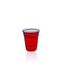 A simple illustration of the Red Party Cup Ball Marker by Pins and Aces—a red plastic cup with a white rim, centered on a white background with a faint reflection—perfect for showcasing this premium golf accessory.