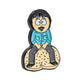 The South Park Ball Marker - Randy by Pins and Aces is a cartoon-style pin showing Randy with black hair and a mustache, sitting on two large golf balls—ideal for fans of premium ball markers.