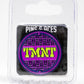 The TMNT - Sewer Cover Ball Marker by Pins and Aces is a round enamel pin featuring a purple and black sewer cover design with yellow TMNT letters, packaged in clear plastic labeled "Pins and Aces" at the top—ideal for Ninja Turtles golf fans.