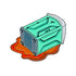 The Tippin Shitters Ball Marker from Ballmarkers.com features a toppled green portable toilet with brown liquid spilling out, resembling a porta potty golf ball marker.