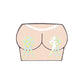 A playful illustration of a chest with pearl necklace and pastel sequin nipple pasties—Logie Joe's Golf "Titty Tassles" make a funny, quirky golf accessory or unique ball marker.