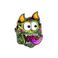 The Troll enamel pin by Ballmarkers from Logie Joe’s features a playful green monster with big eyes, orange horns, sharp teeth, and a purple tongue—perfect for collectors and fans of unique golf accessories or artistic ball markers.