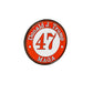 The Pins and Aces 47 Ball Marker features a round design with a red border, "Donald J. Trump" at the top, bold "47" in the center, and "MAGA" at the bottom on a white background—a perfect limited edition golf accessory.