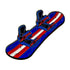 The Ballmarkers.com Snowboarding Ball Marker features blue, red, and white stripes inspired by Team USA and the Winter Games, shown with two bindings on a white background.