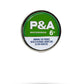 A round tin labeled Pins and Aces 6 Milly - Wintergreen Ball Marker with a warning, "This product results in birdies. Birdies can be very addictive," sits beside an enamel golf marker on a white background with a soft shadow.