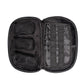 The Grunk Dolfer Grunk Accessory Bag features a black zippered case with three mesh pockets and elastic straps, ideal for organizing small tools or golf accessories—perfect for keeping essentials tidy on the go.