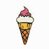 The Kolorspun Ice Cream Cone Golf Ball Marker features a waffle-patterned cone, white ice cream, and a pink swirl—perfect inspiration for custom golf gifts or adding fun flair to your game.
