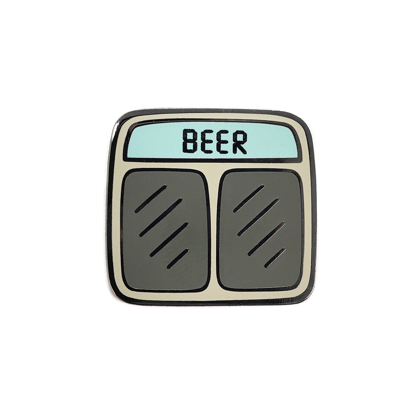 The Kolorspun Beer Scale Golf Ball Marker features a gray refrigerator with a "BEER" label, shown on a white background—a fun, custom golf gift or novelty magnetic ball marker.