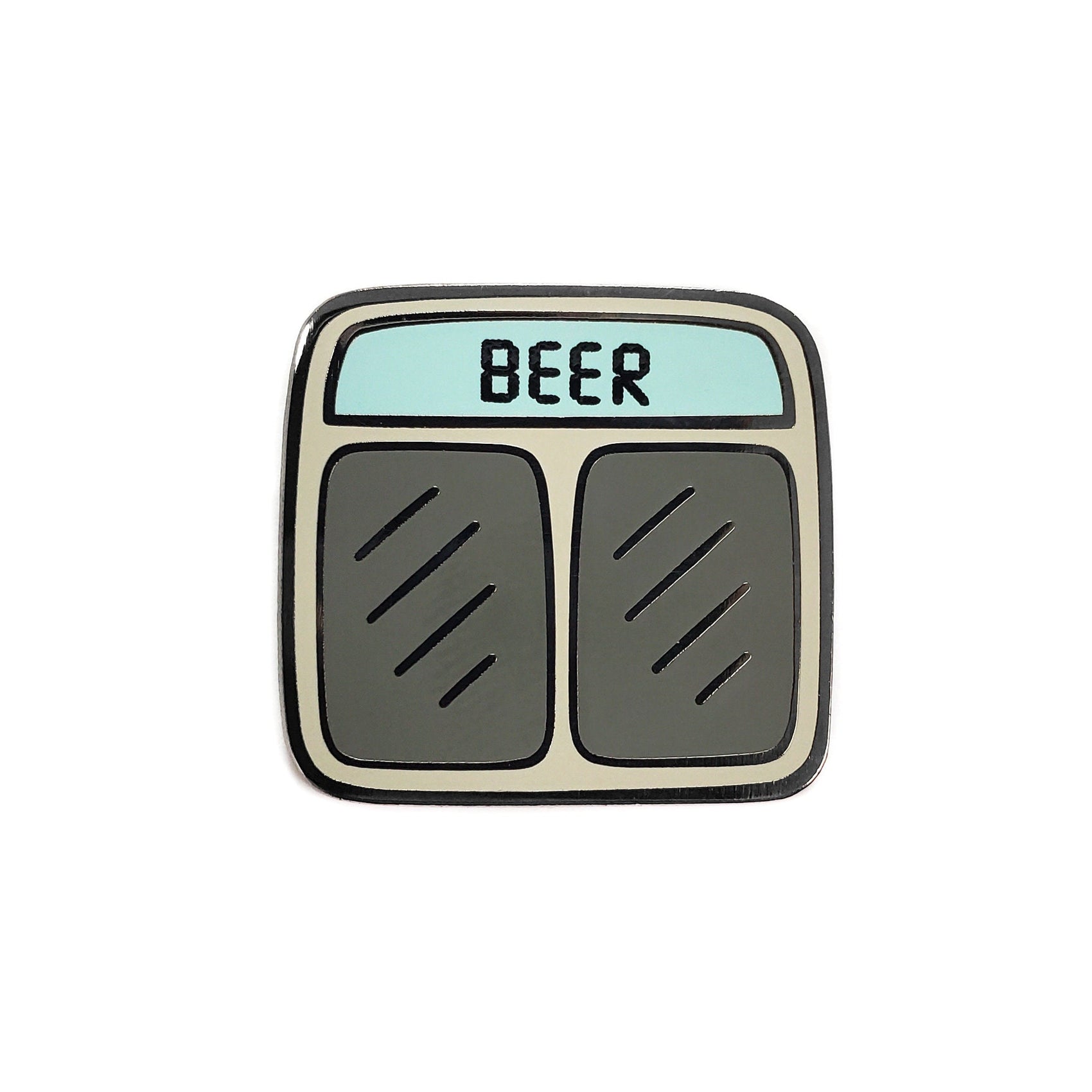 The Kolorspun Beer Scale Golf Ball Marker features a gray refrigerator with a "BEER" label, shown on a white background—a fun, custom golf gift or novelty magnetic ball marker.