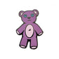 The Kolorspun Teddy Bear Golf Ball Marker features a cartoon-style purple teddy bear with blue button eyes and a white belly, outlined in black, shown against a plain white background.