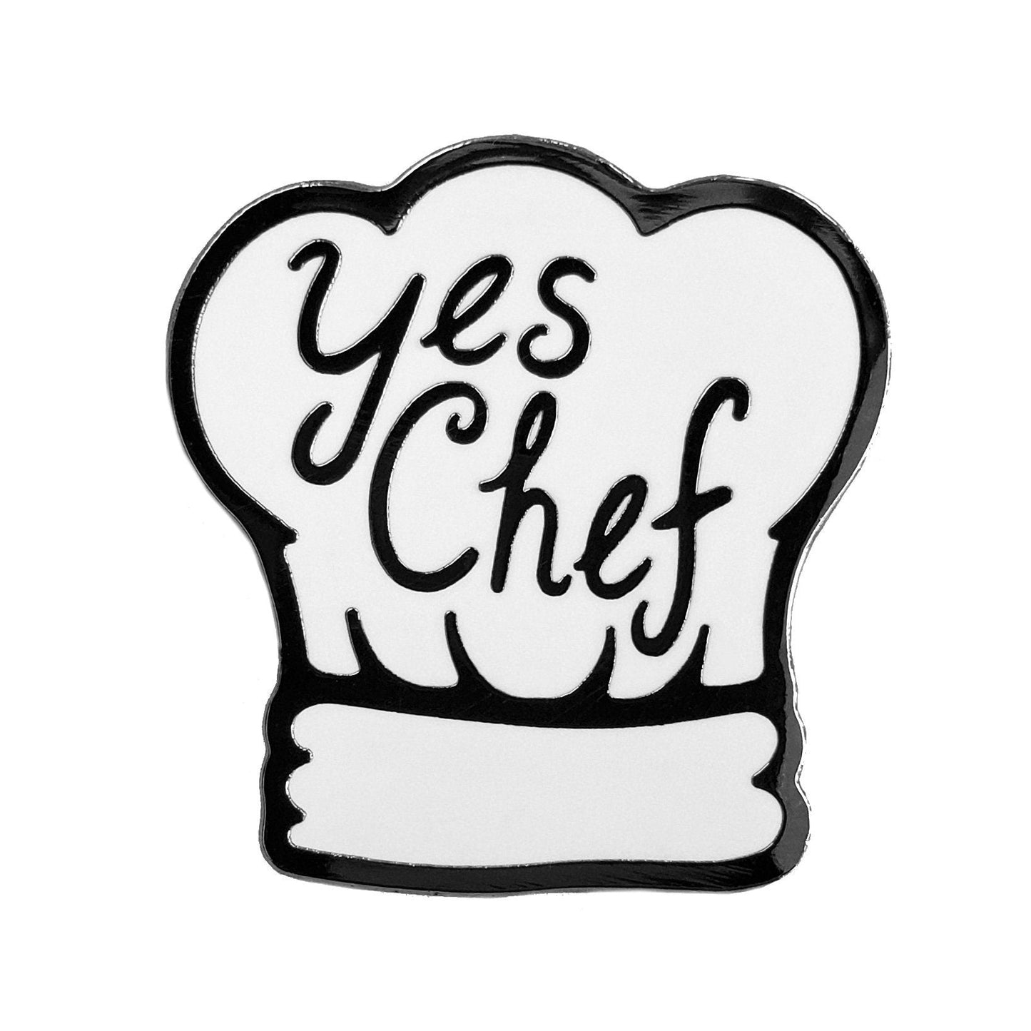 The Kolorspun Yes Chef Golf Ball Marker features a white chef's hat with "Yes Chef" in black cursive—perfect as a custom golf gift or unique magnetic ball marker.