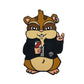 Kolorspun’s Chip Punk Chipmunk Golf Ball Marker features a cartoon chipmunk in glasses and a skull-patched jacket, holding a red and white can and making a rock on gesture—a unique golf gift that stands out on the green.