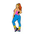 Aerobic Workout Girl Ball Marker from Ballmarkers.com: A cartoon red-haired woman in a pink tank top and blue leggings—perfect as a retro gym or 80s-themed golf ball marker.