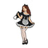 Sexy Maid Ball Marker by Ballmarkers.com—features a woman in a classic black and white maid outfit holding a feather duster, perfect for adding unique style to your golf game.