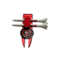 The Byrd Golf Divot Clyp by The Byrd, LLC is the only golf tool that organizes gear—features a red repair tool, black and white ball marker, and two clipped white tees. HOT PRODUCT—grab yours while supplies last!.